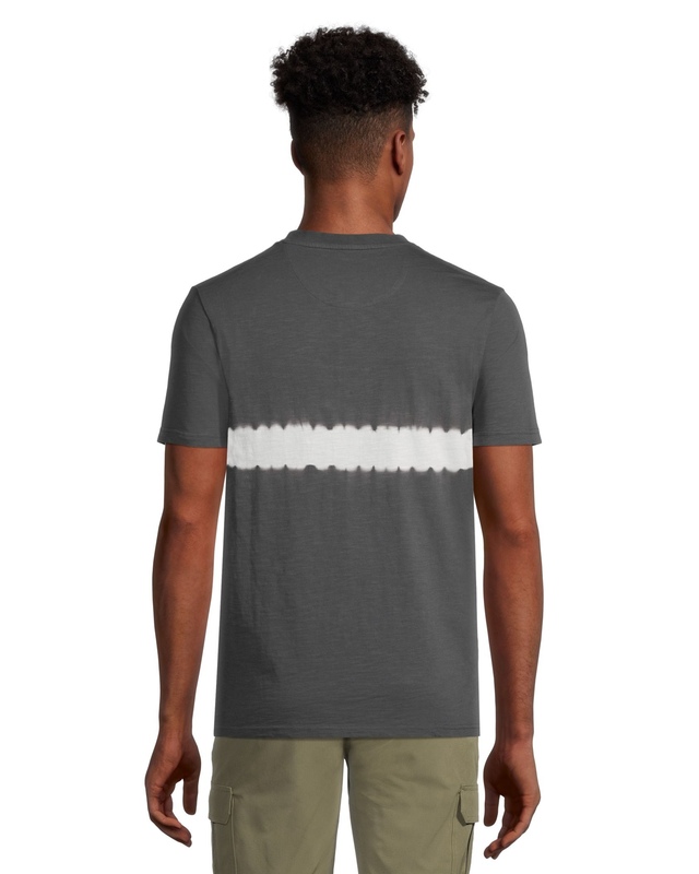 FarWest Men's Tie Dye Short Sleeve Classic Fit Henley Shirt Marks