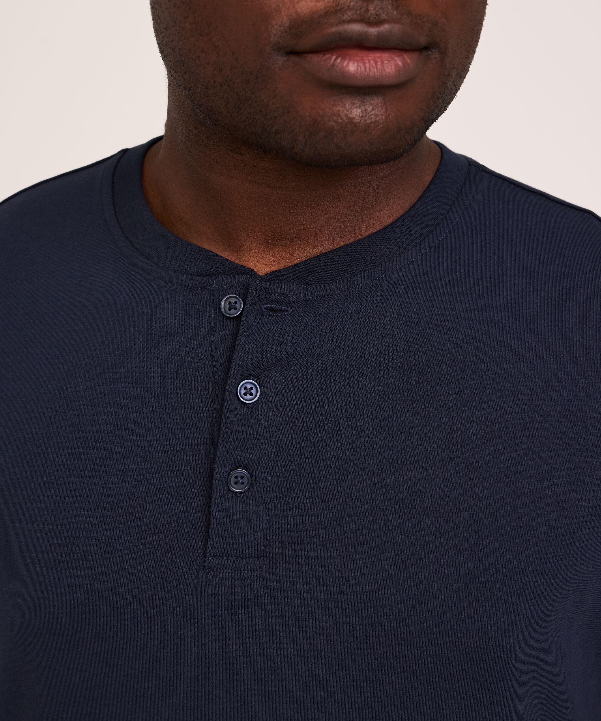 Haut Henley extensible à manches courtes pour hommes, Denver Hayes