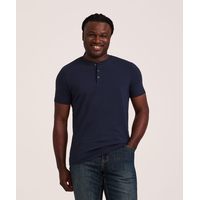 Denver Hayes Men's Stretch Short Sleeve Henley Shirt