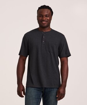 Chemise Henley 50&nbsp;lavages de coupe classique à manches courtes pour hommes, Denver Hayes