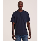 Denver Hayes Men's 50 Wash Short Sleeve Classic Fit Henley Shirt