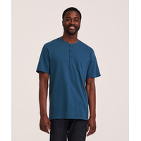 Chemise Henley 50&nbsp;lavages de coupe classique à manches courtes pour hommes, Denver Hayes