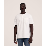 Chemise Henley 50&nbsp;lavages de coupe classique à manches courtes pour hommes, Denver Hayes Front_Flat