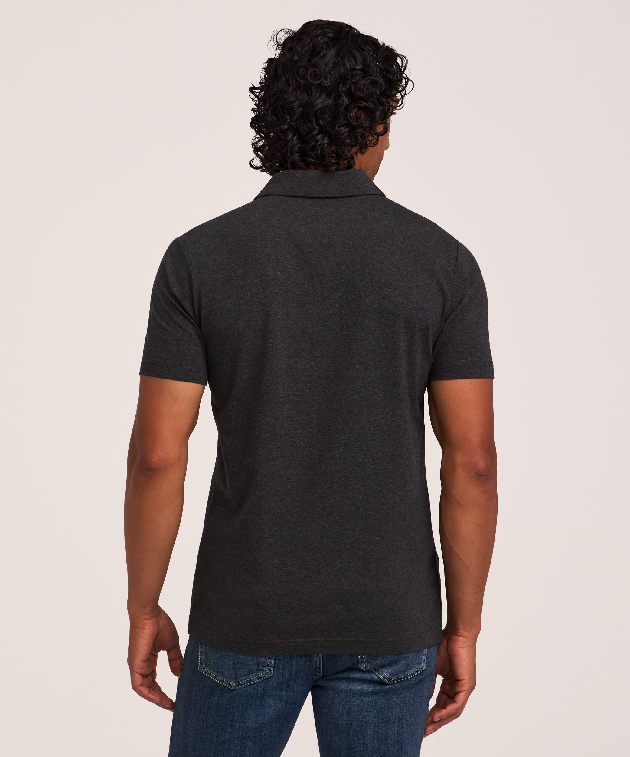 Denver Hayes Men's Modern Fit Stretch Polo Shirt