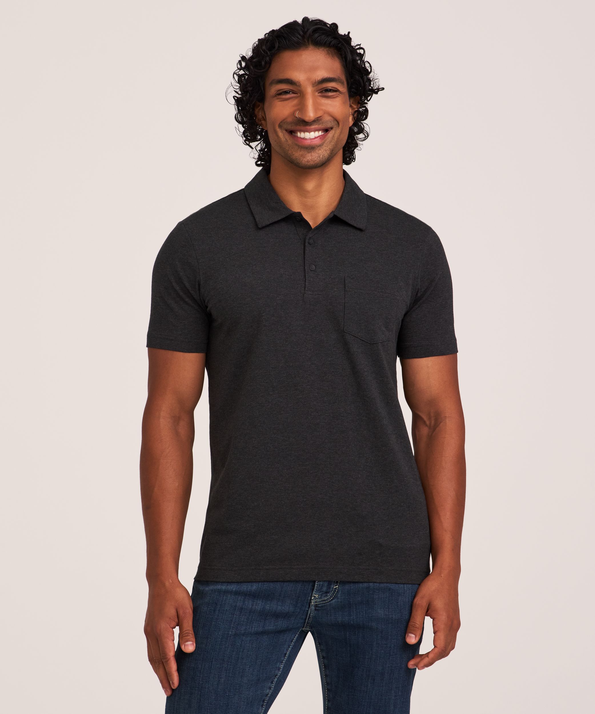 Denver Hayes Men's Modern Fit Stretch Polo Shirt Mark's