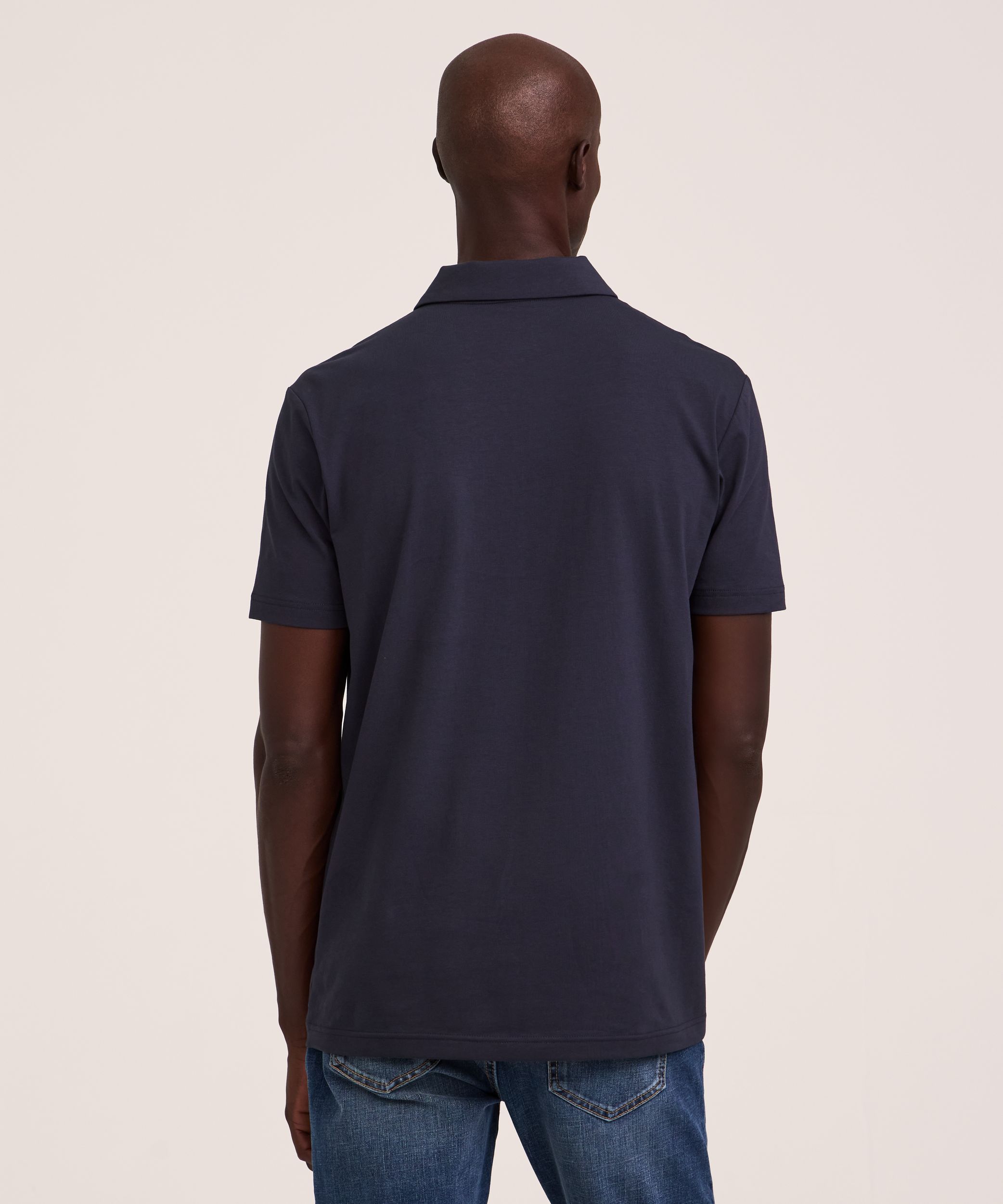 Denver Hayes Men's Modern Fit Stretch Polo Shirt