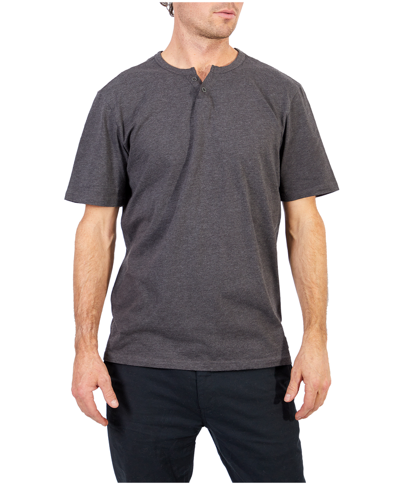 Dark grey henley online shirt