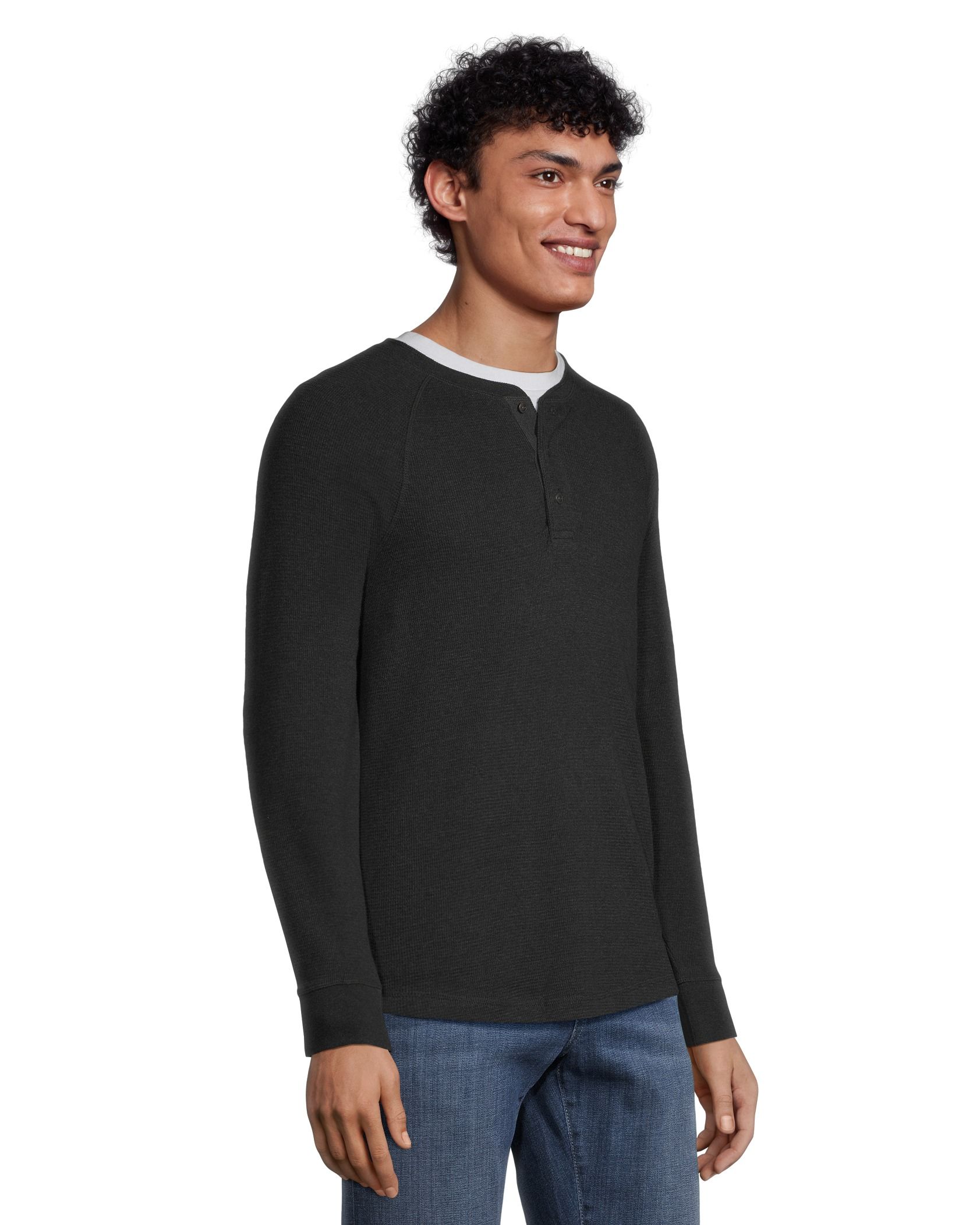 Denver Hayes Men's Long Sleeve Waffle Raglan Henley | Mark's