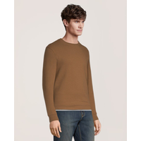 Denver Hayes Men's Long Sleeve Texture Knit Crewneck Shirt Front_Angled_Right