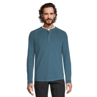Haut Henley double couche à manches longues pour hommes, WindRiver Front_Flat