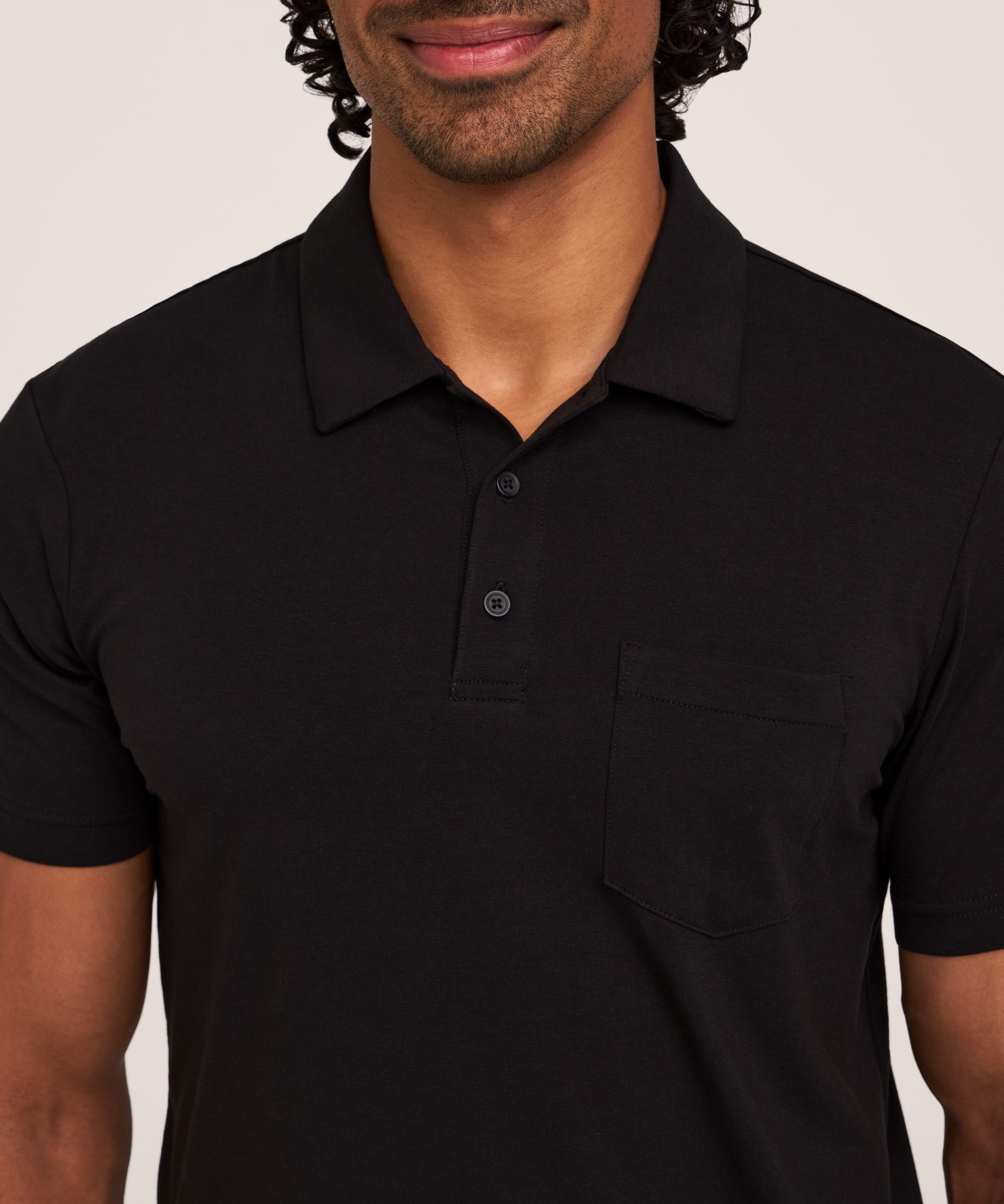 Denver Hayes Men's Modern Fit Stretch Polo Shirt