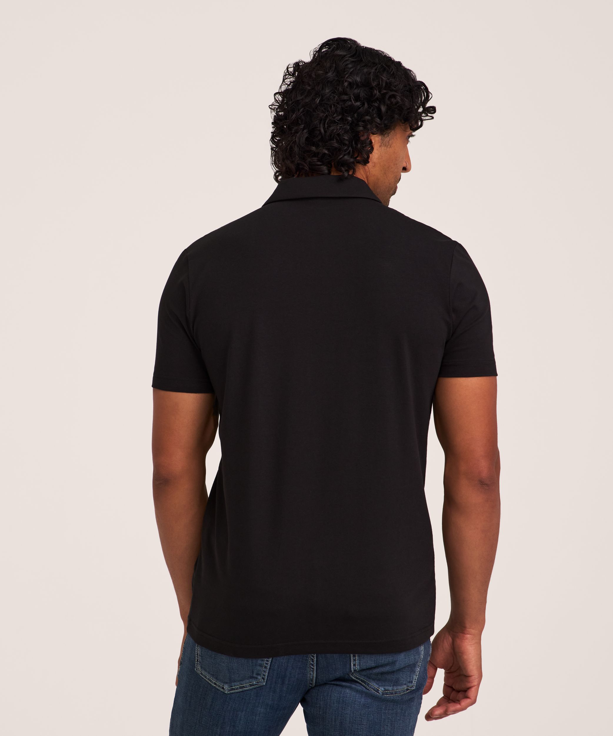 Denver Hayes Men's Modern Fit Stretch Polo Shirt