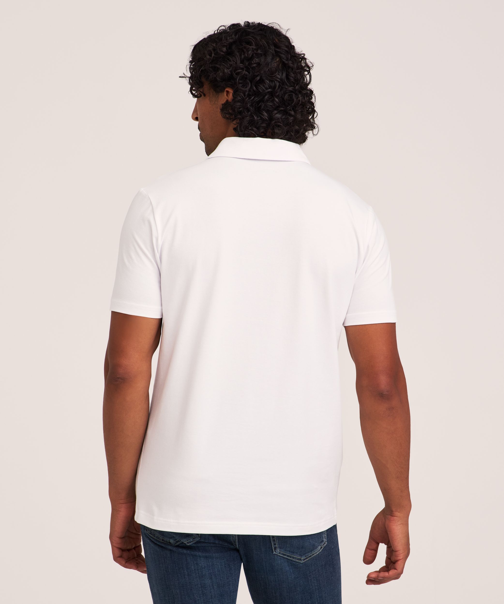 Denver Hayes Men's Modern Fit Stretch Polo Shirt