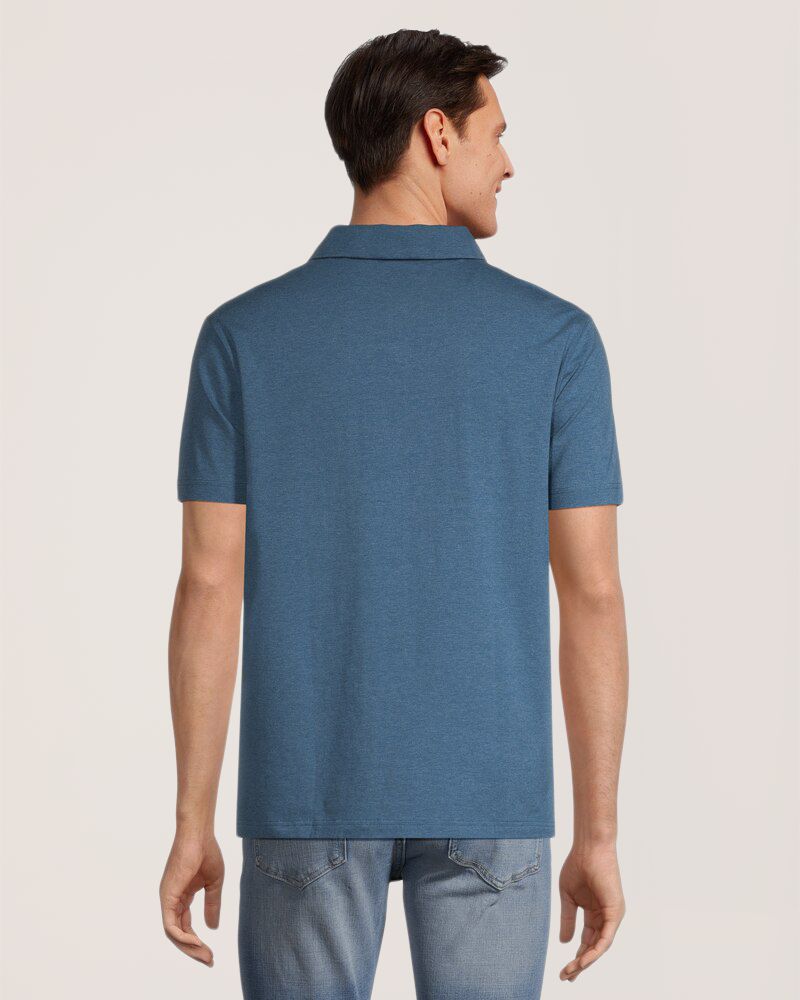 Denver Hayes Men's Tag Free Seasonal Stretch Polo Shirt