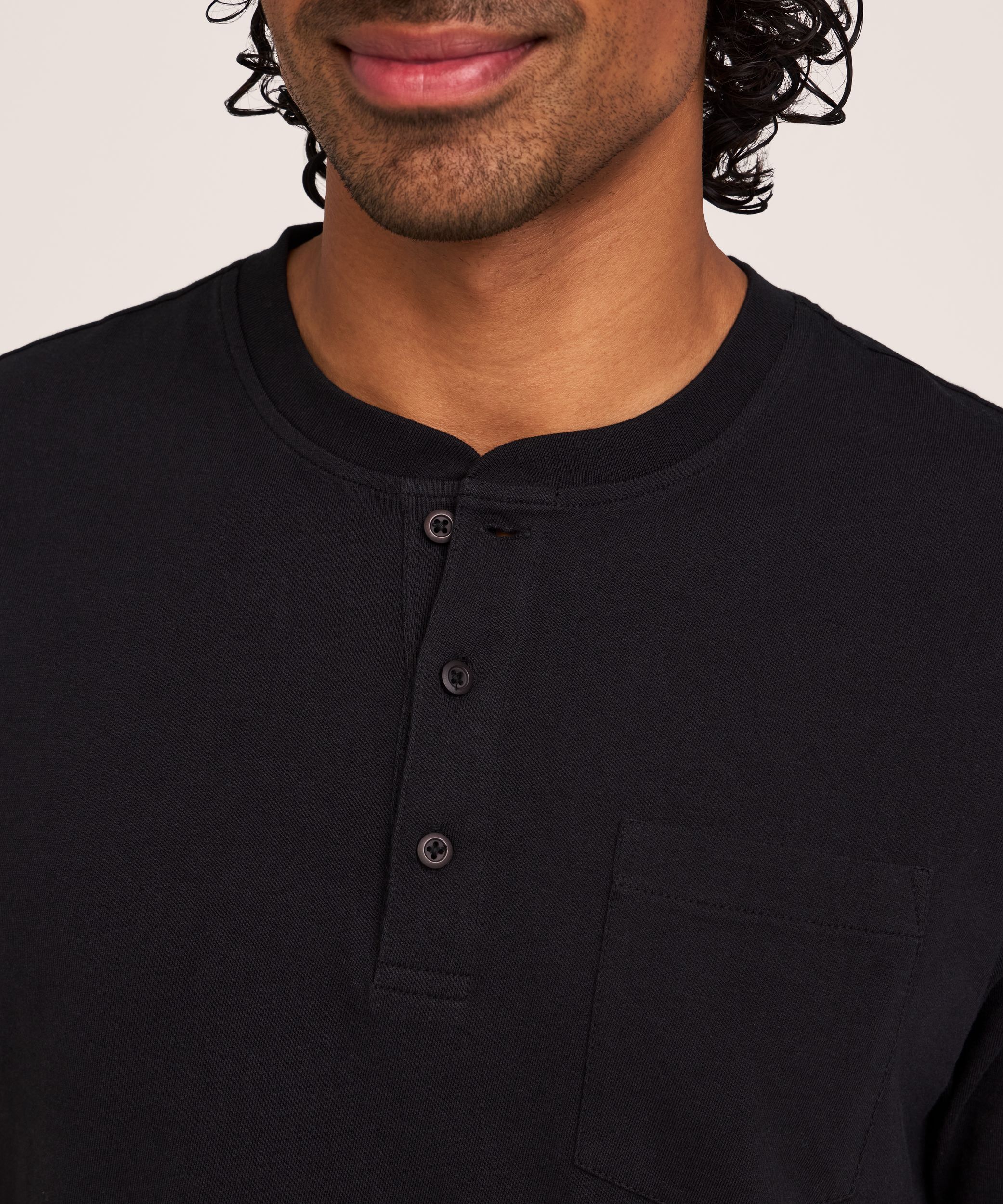 Denver Hayes Men's 50 Wash Short Sleeve Classic Fit Henley Shirt