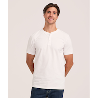 Denver Hayes Men's Stretch Short Sleeve Henley Shirt