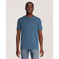 Denver Hayes Men's Tag Free Seasonal Stretch Henley Shirt Front_Flat