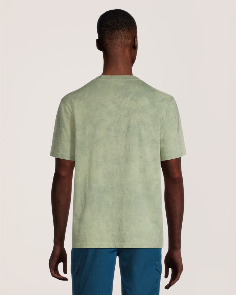 FarWest Men's Tie Dye Henley Shirt