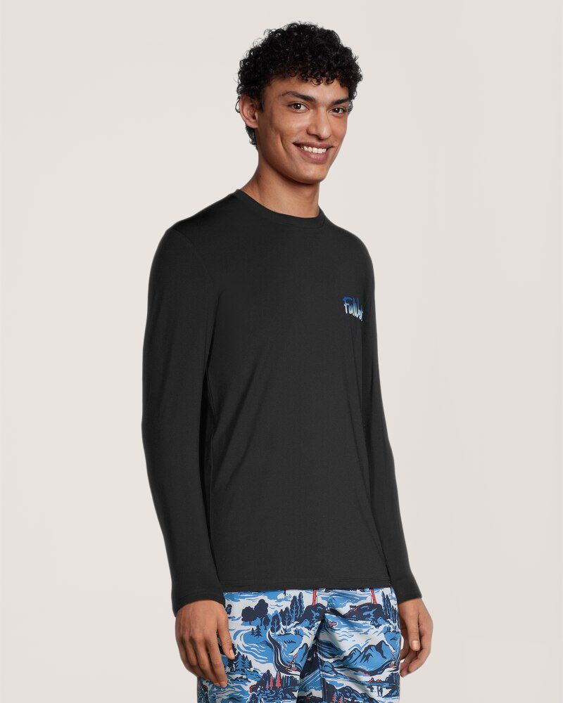 FarWest Men's UV Blocker Long Sleeve Graphic Swim Shirt