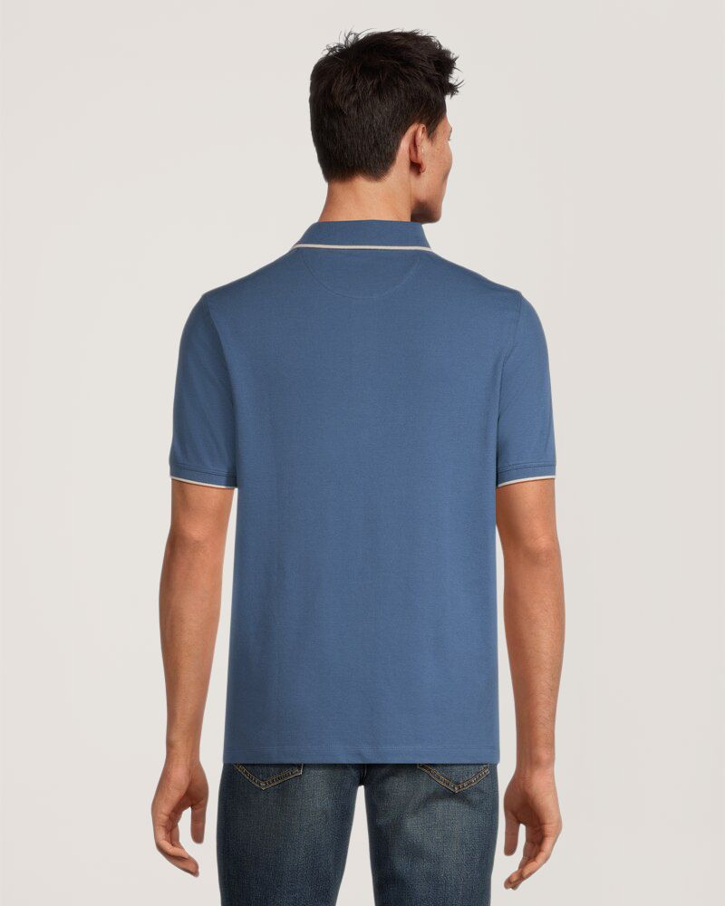 Denver Hayes Men's 50 Wash Stretch Pique Modern Fit Polo Shirt