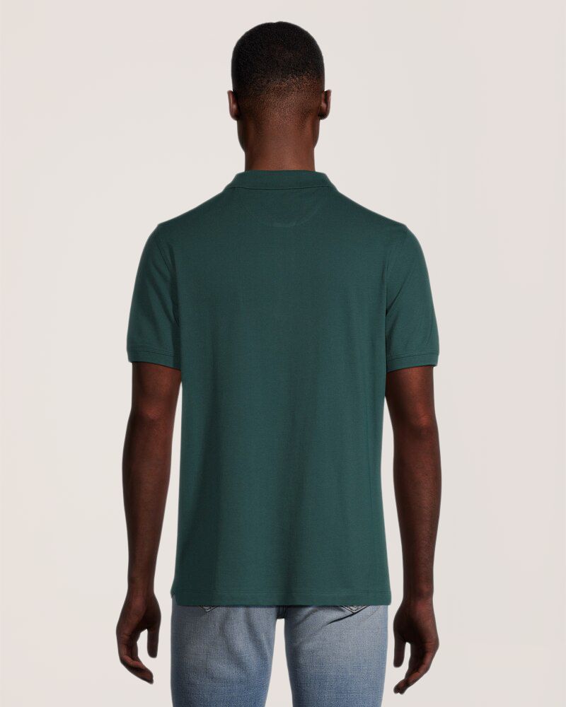 Denver Hayes Men's 50 Wash Stretch Pique Modern Fit Polo Shirt