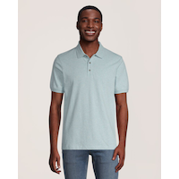 Denver Hayes Men's 50 Wash Stretch Pique Modern Fit Polo Shirt Front_Flat
