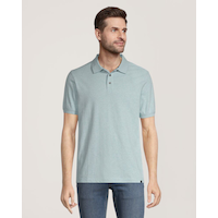 Polo piqué extensible 50&nbsp;lavages à coupe classique pour hommes, Denver Hayes Front_Flat