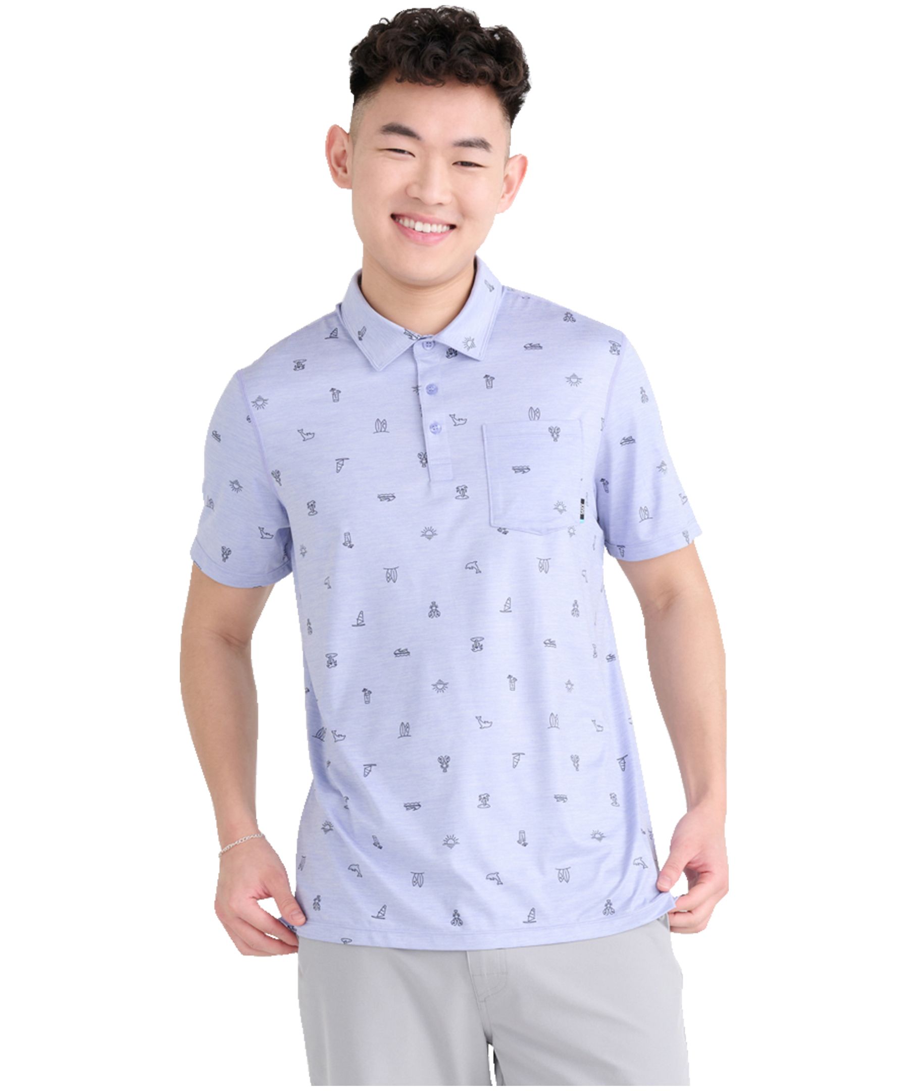 SAXX Men's DropTemp™ All Over Print Polo Shirt