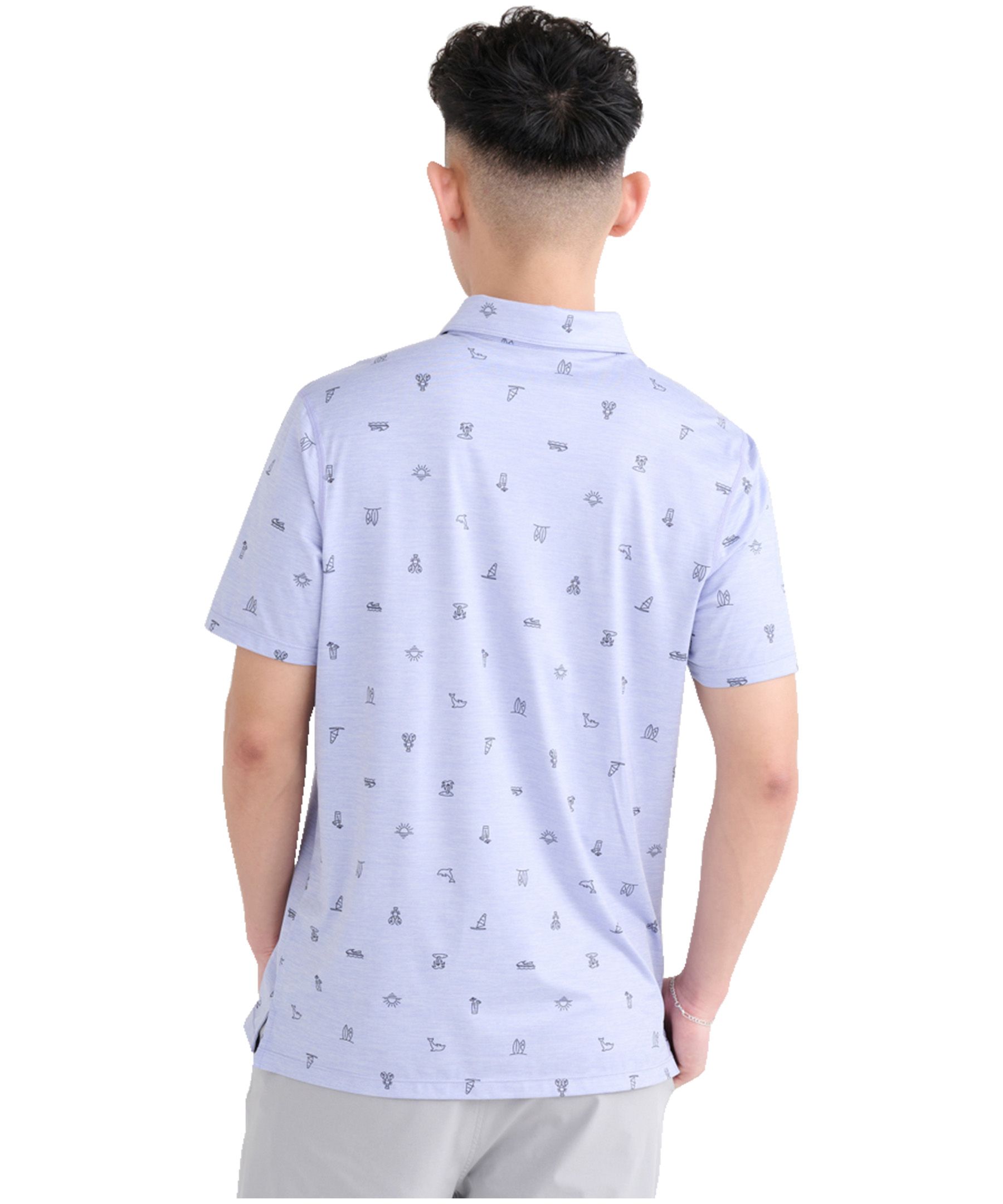 Saxx Men's Droptemp Print Polo T Shirt