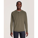 Chemise Henley double couche à manches longues pour hommes, WindRiver Front_Flat