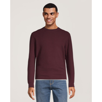 T-shirt à manches longues et col ras du cou texturé pour hommes, Denver Hayes Front_Flat