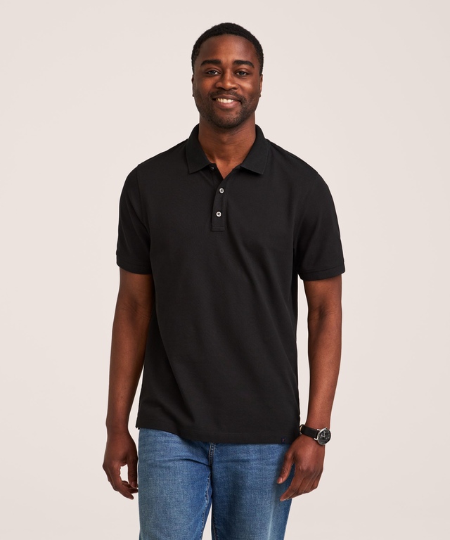 Denver Hayes Men's 50 Wash Stretch Pique Polo Shirt
