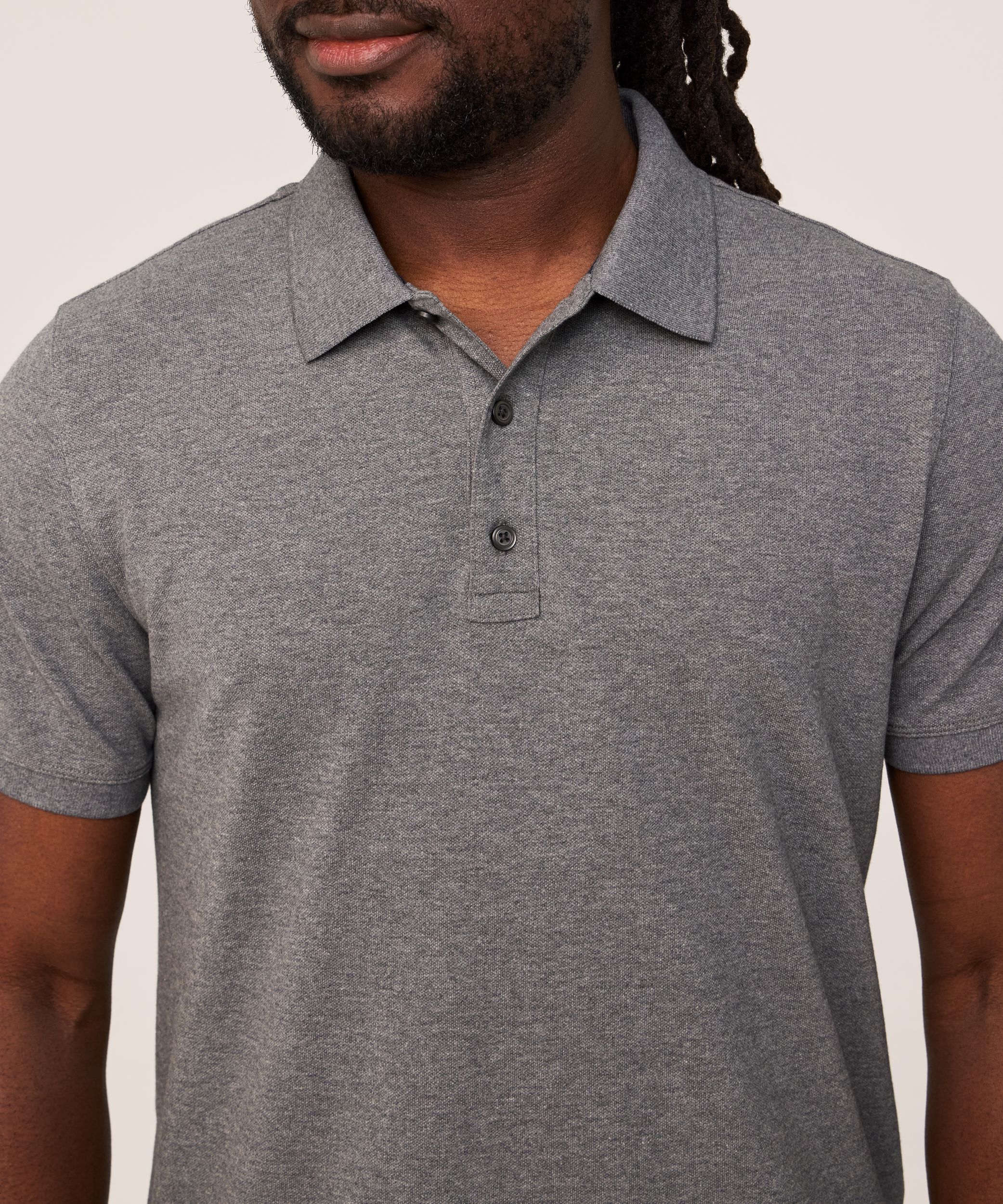 Denver Hayes Men's Stretch Pique Polo Shirt