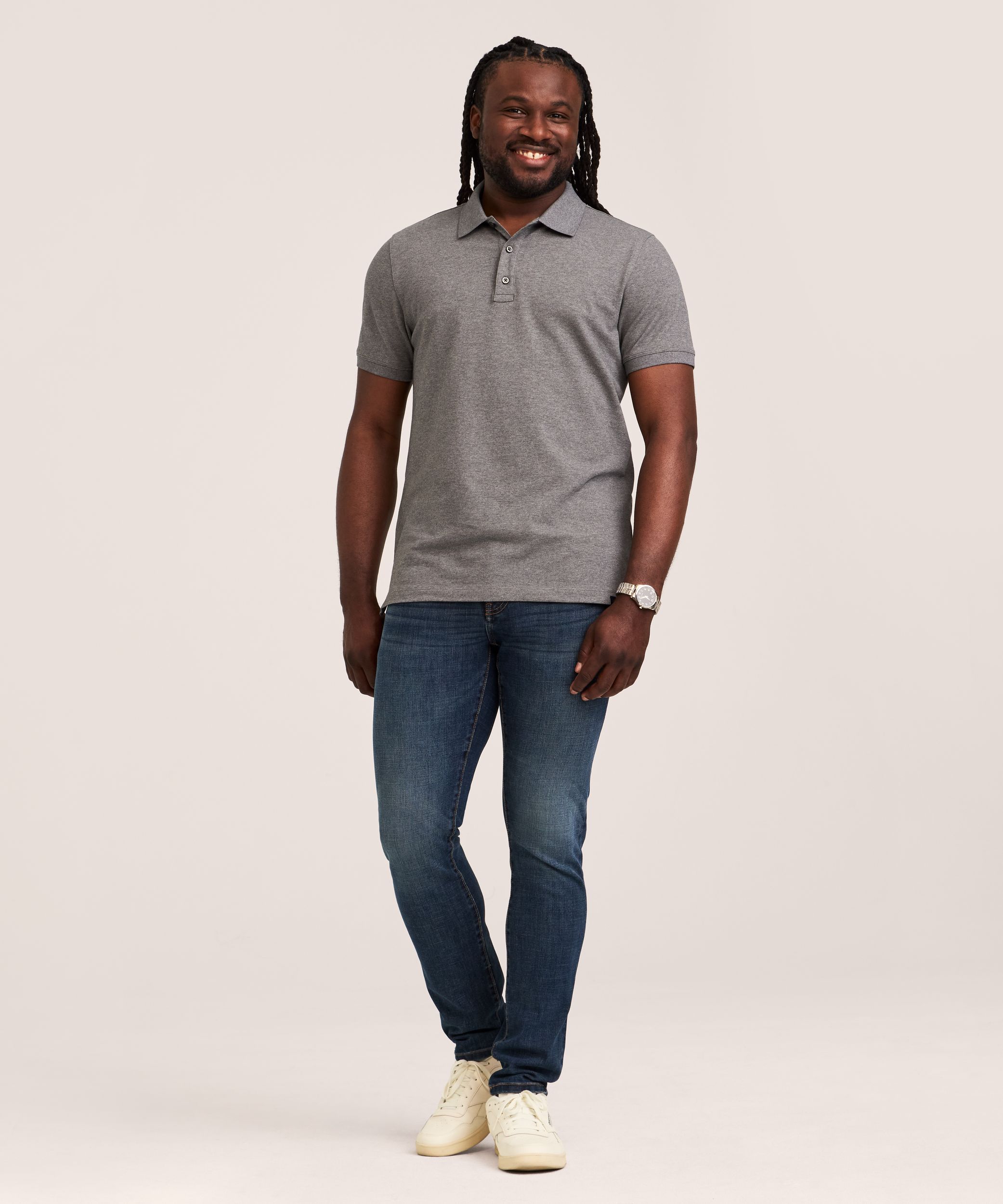 Denver Hayes Men's Stretch Pique Polo Shirt