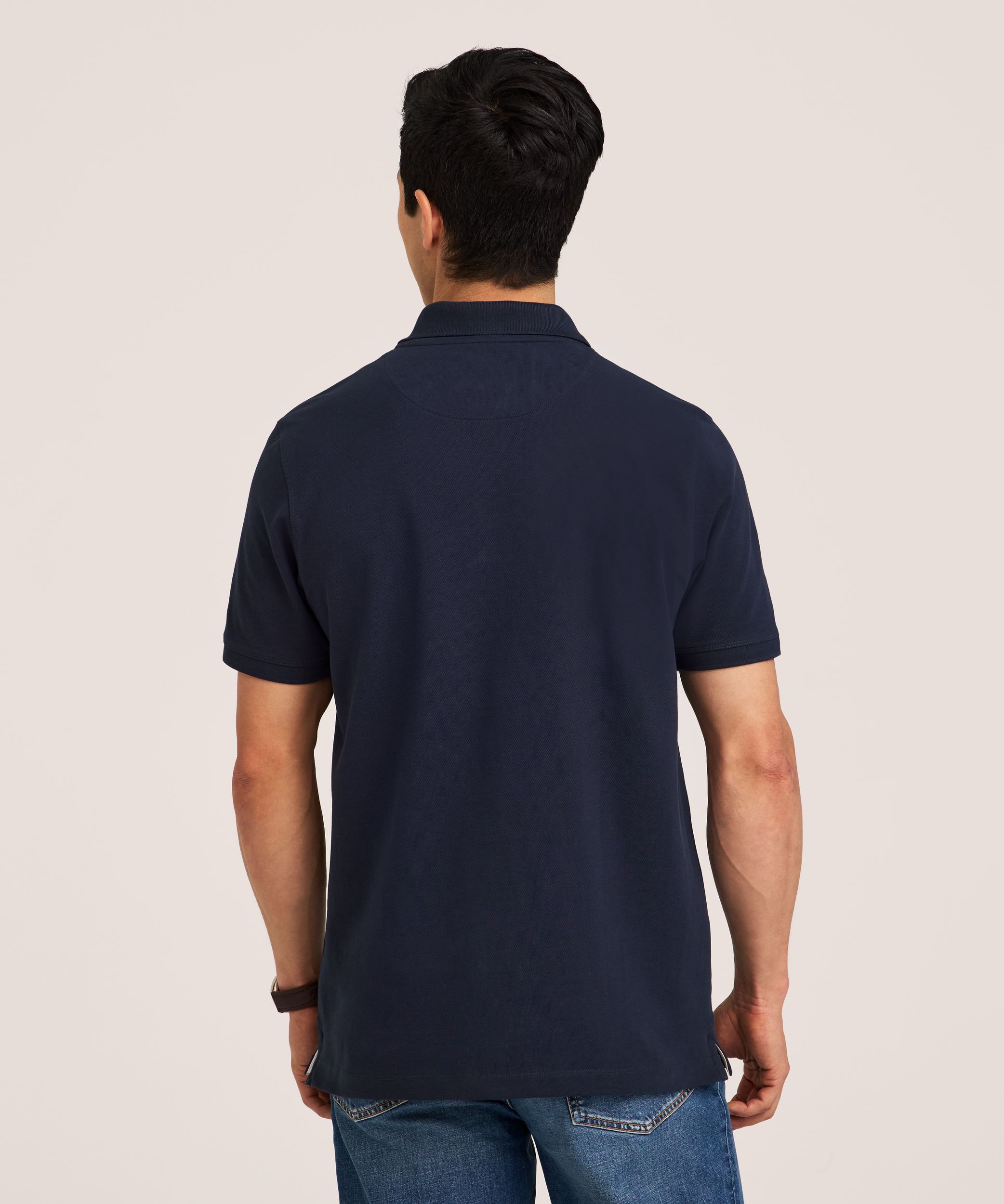 Denver Hayes Men's 50 Wash Stretch Pique Polo Shirt