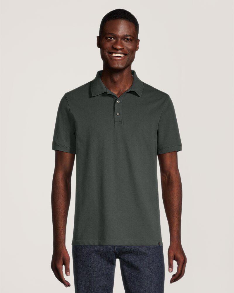 Denver Hayes Men's 50 Wash Stretch Pique Polo Shirt