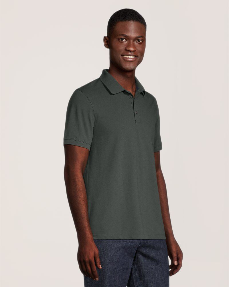 Denver Hayes Men's 50 Wash Stretch Pique Polo Shirt
