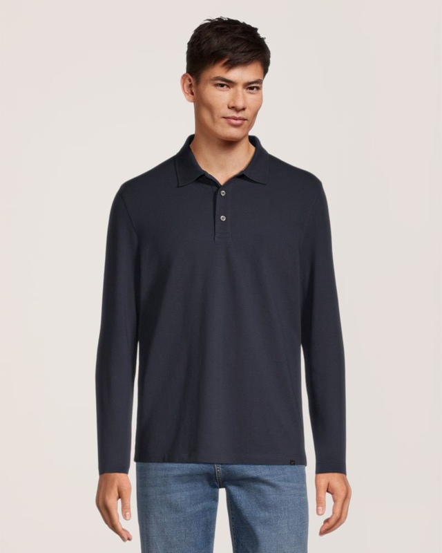 Polo piqué extensible 50&nbsp;lavages à manches longues pour hommes, Denver Hayes