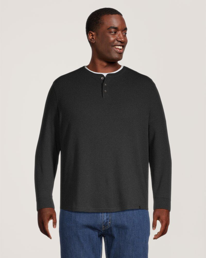 Denver Hayes Men's Ottoman Long Sleeve Henley Shirt