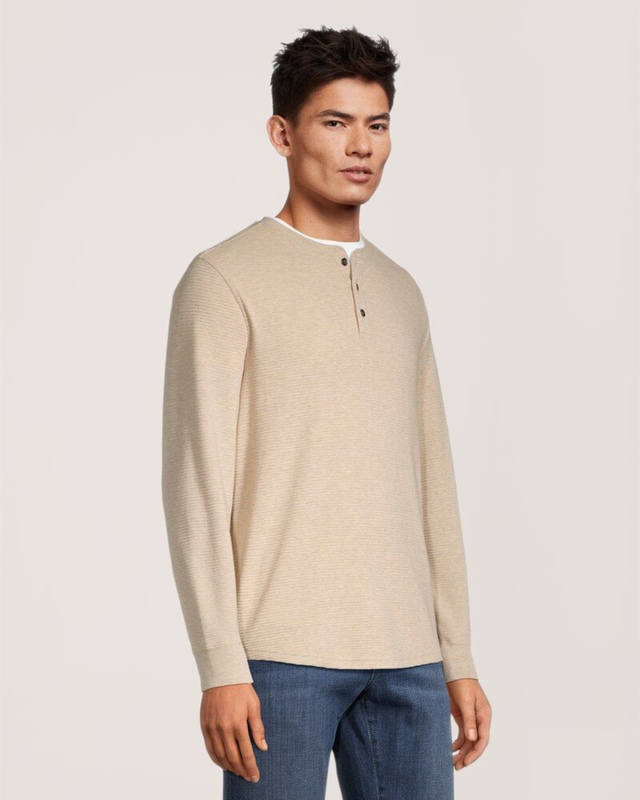 Denver Hayes Men's Ottoman Long Sleeve Henley Shirt