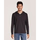 Chandail à capuche en tissu côtelé rayé pour hommes, Denver Hayes Front_Flat