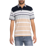 Polo côtelé à rayures pour hommes, Archer, Lois Front_Flat