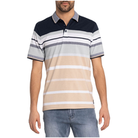 Polo côtelé à rayures pour hommes, Archer, Lois Front_Flat