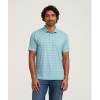 Polo extensible à imprimé intégral pour hommes, Denver Hayes Front_Flat