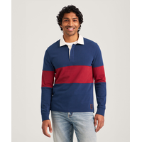 Polo de rugby à manches longues pour hommes, Denver Hayes Front_Flat