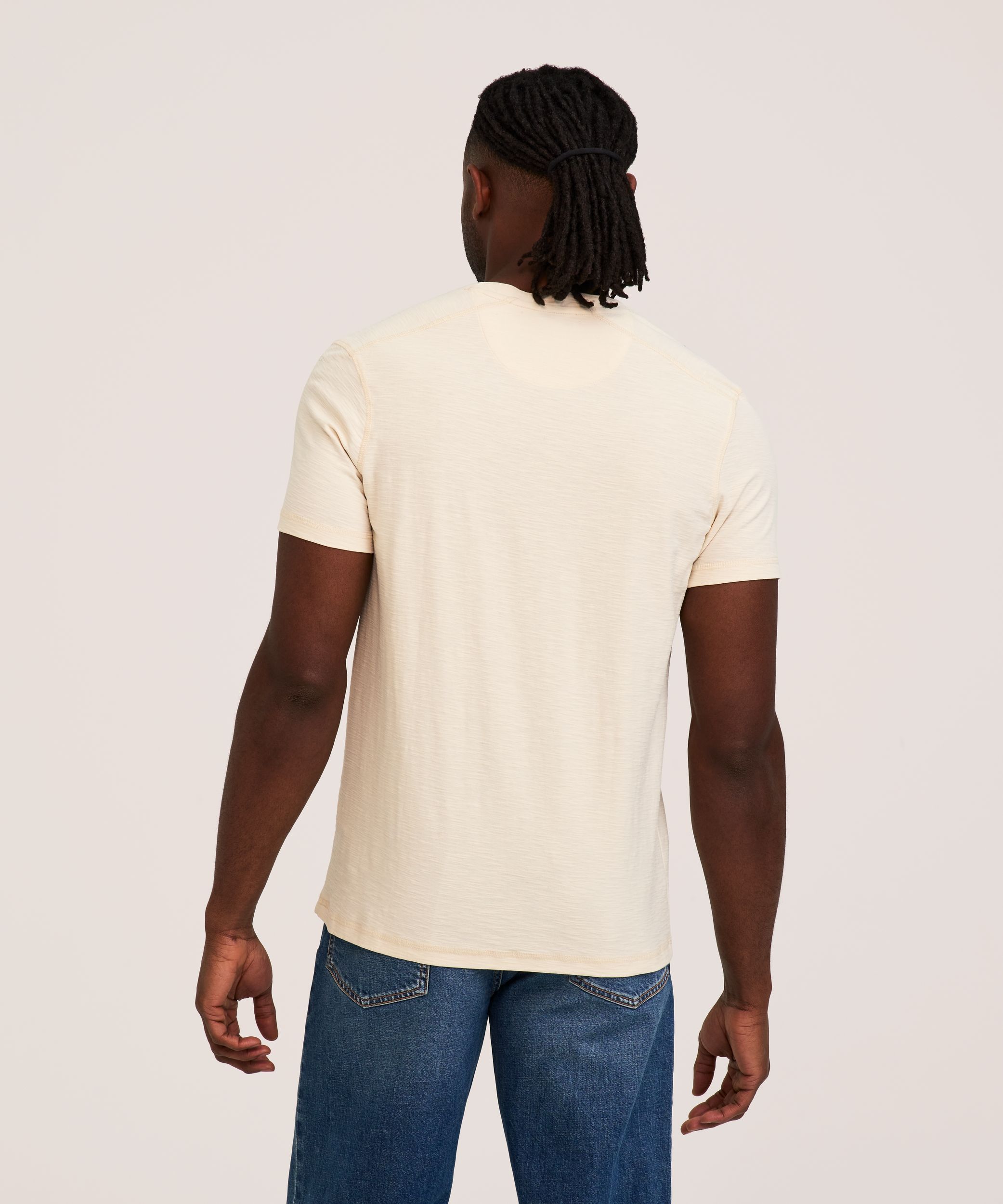 Denver Hayes Men's Garment Wash Slub Henley