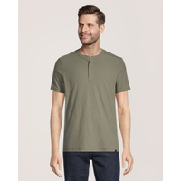 Denver Hayes Men's Garment Wash Slub Henley