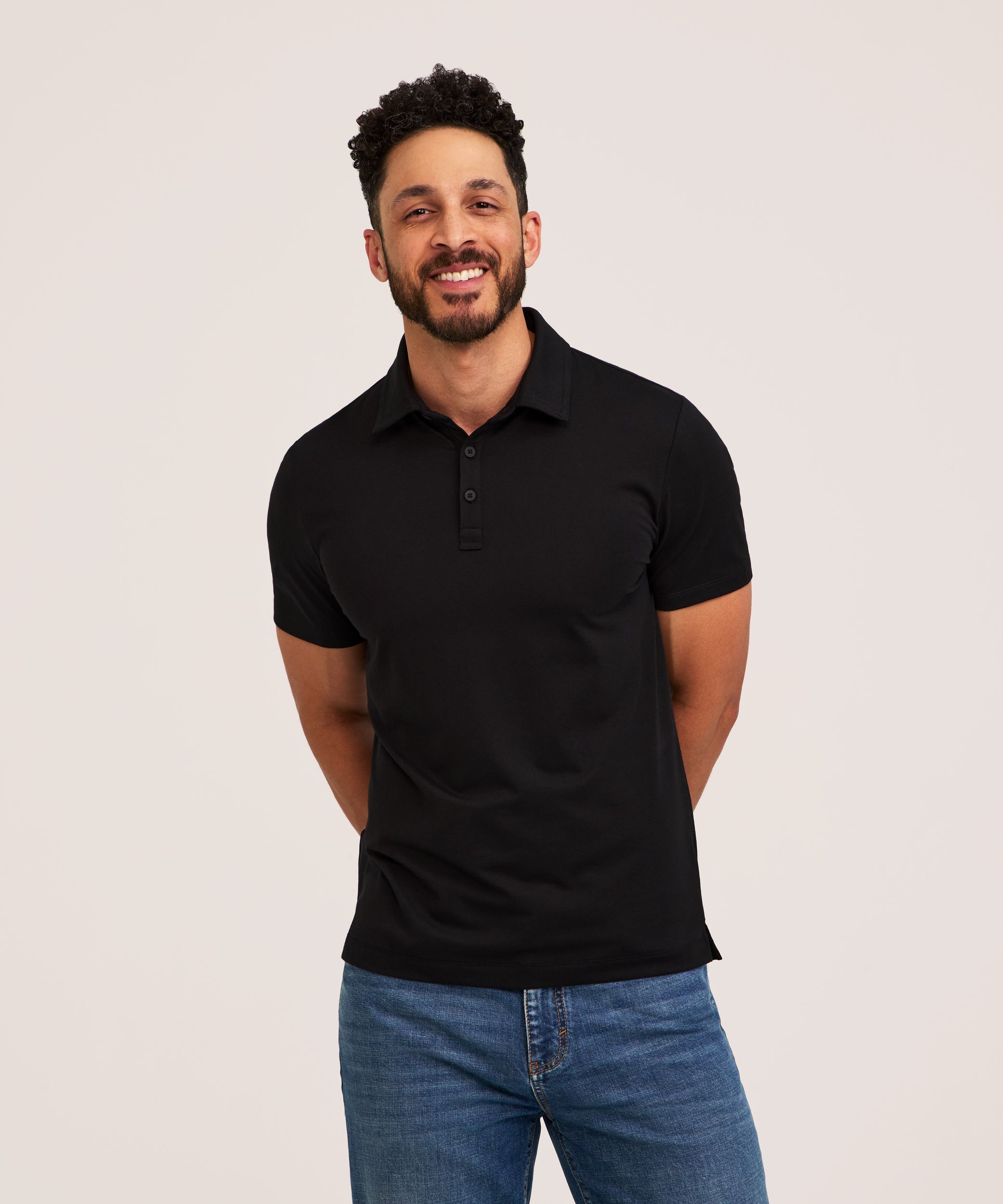 Denver Hayes Performance Men's Short Sleeve Stretch Polo