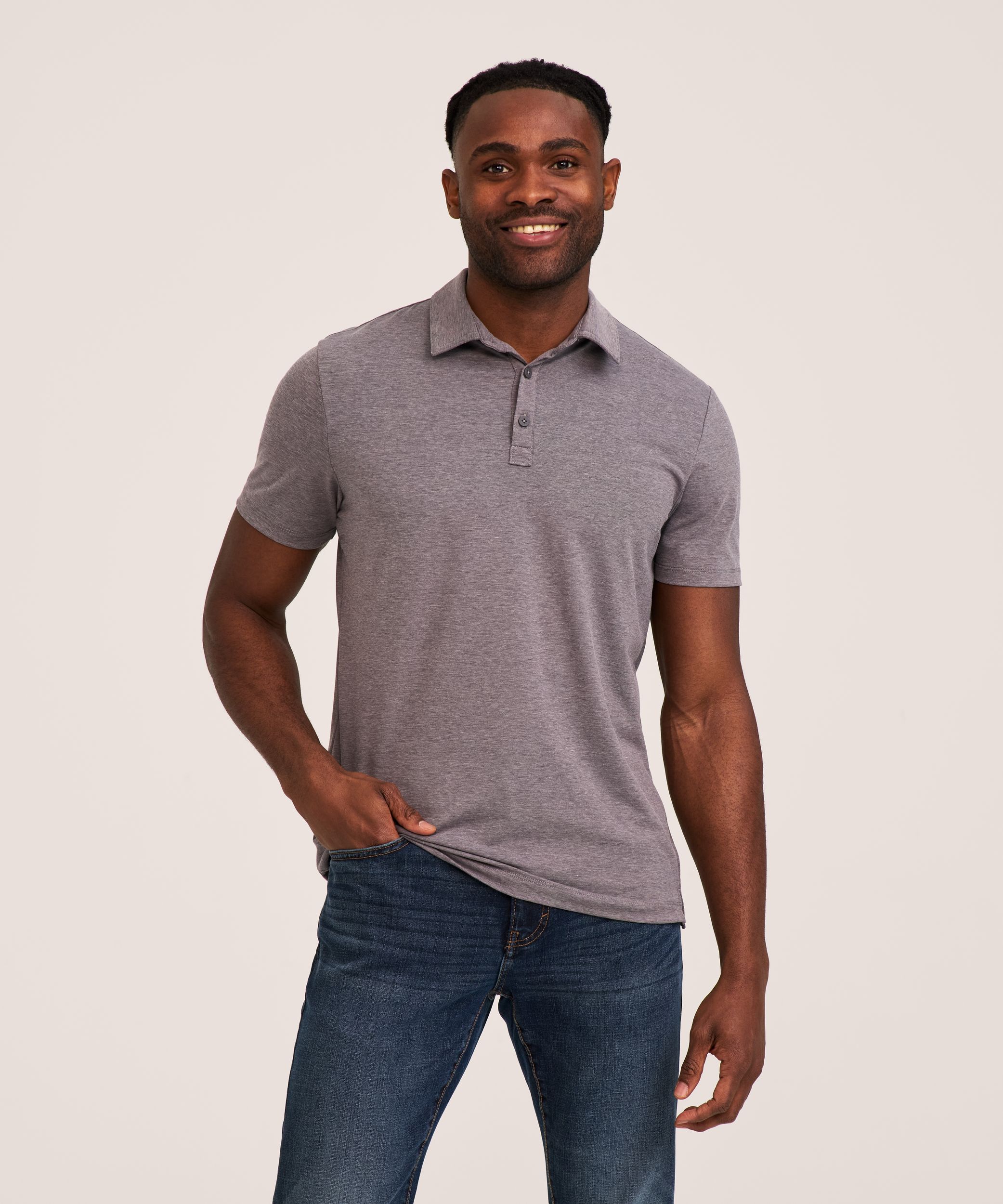 Denver Hayes Performance Men's Short Sleeve Stretch Polo