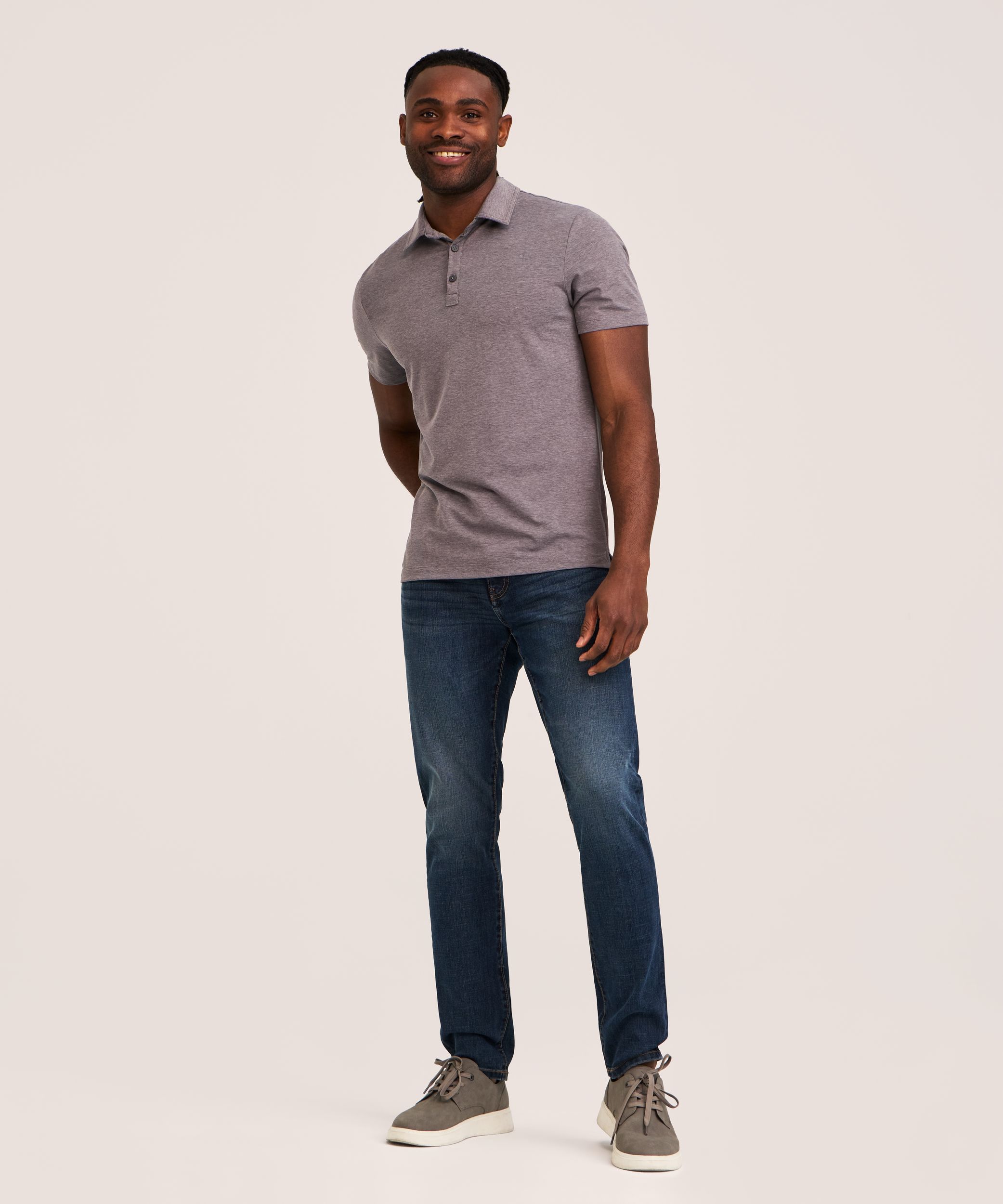 Denver Hayes Performance Men's Short Sleeve Stretch Polo